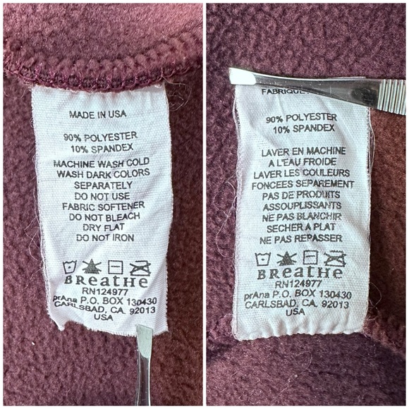 ⭐️Prana Breathe Fleece Zip Up Jacket [9004] - Picture 7 of 7